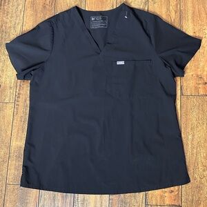 FIGS Scrub Top Black – Size XL – Technical Collection